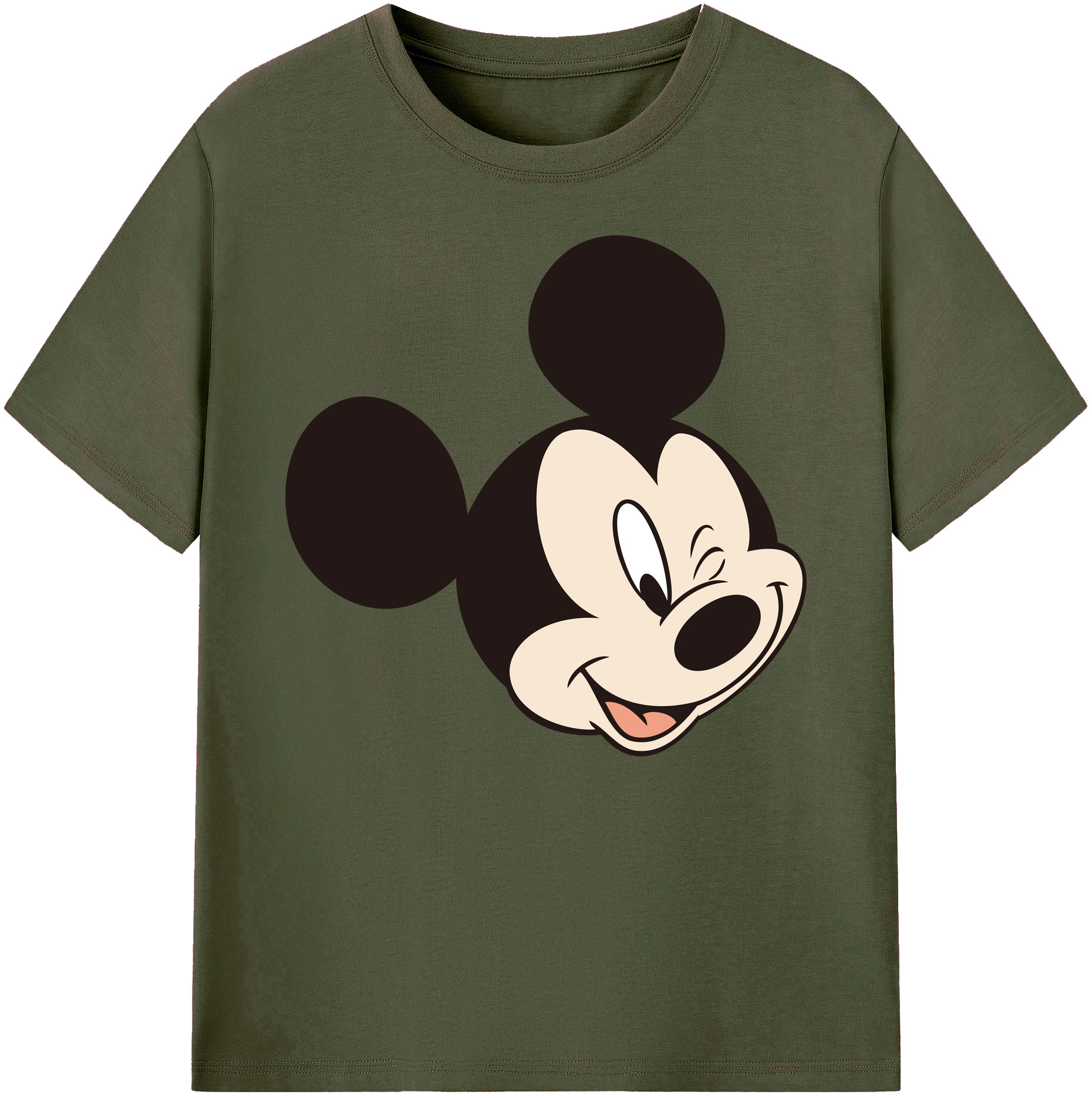 ミッキーマウス Mickey Mouse 綿100％ メンズ半袖Tシャツ｜肌触りやわらか＆通気性